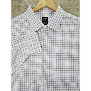 EUC Brooks Brothers Non-iron Stretch Supima Cotton Shirt Button-down Windowpane